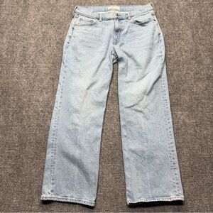 Abercrombie Fitch Jeans Womens 30 Short Blue The Baggy Low Rise Light Wash Denim